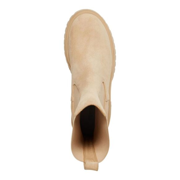 NWT STEVE MADDEN Womens Beige Hesitant Round Toe Block Heel Leather Chelsea 7 M - Picture 3 of 5